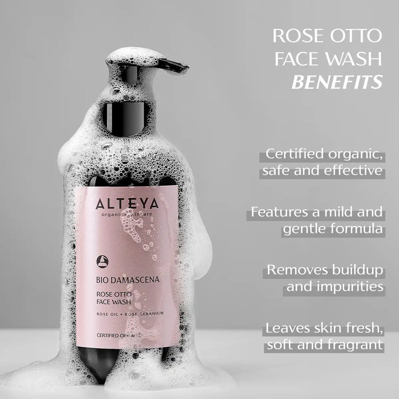 Alteya Organics Bio Damascena Organic Rose Otto Face Wash 250ml 3