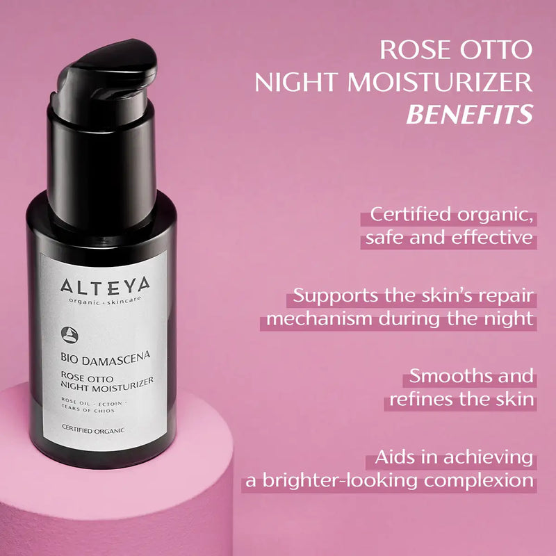 Alteya Organics Bio Damascena Organic Rose Otto Night Moisturizer 3