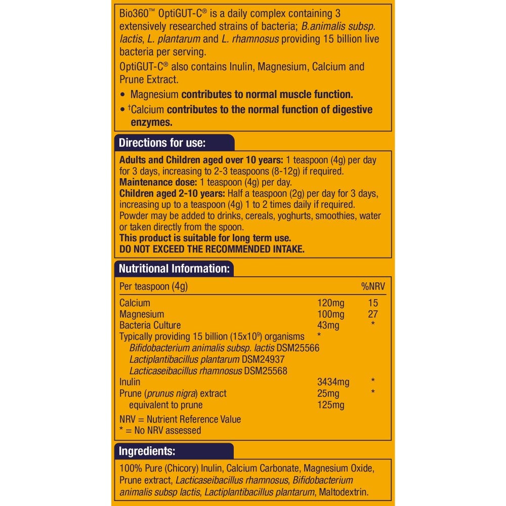Natures Aid Bio360 OptiGUT-C (15 Billion Bacteria) 2