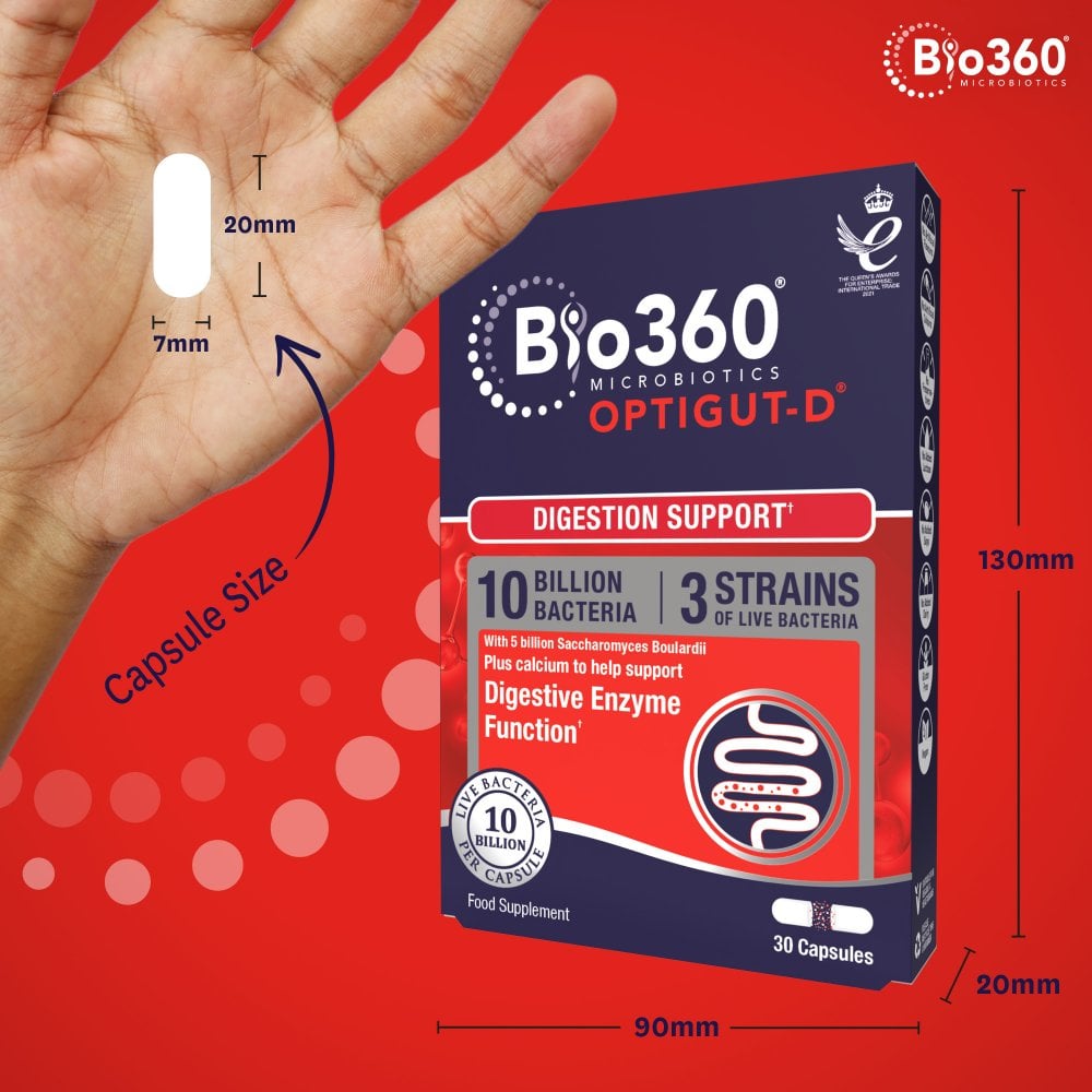 Natures Aid Bio360 OptiGUT-D (10 Billion Bacteria) 3