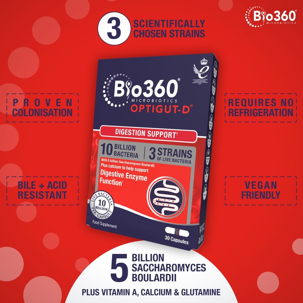 Natures Aid Bio360 OptiGUT-D (10 Billion Bacteria) 4