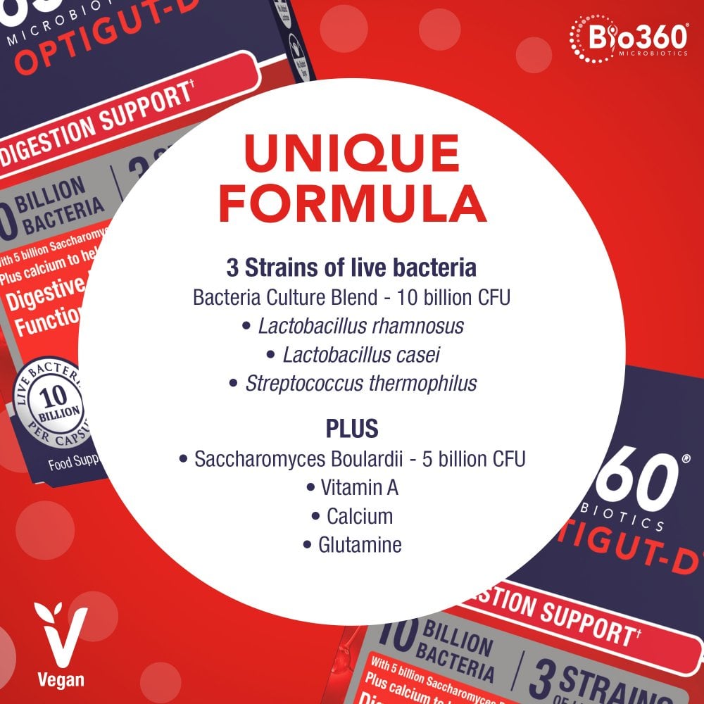 Natures Aid Bio360 OptiGUT-D (10 Billion Bacteria) 5