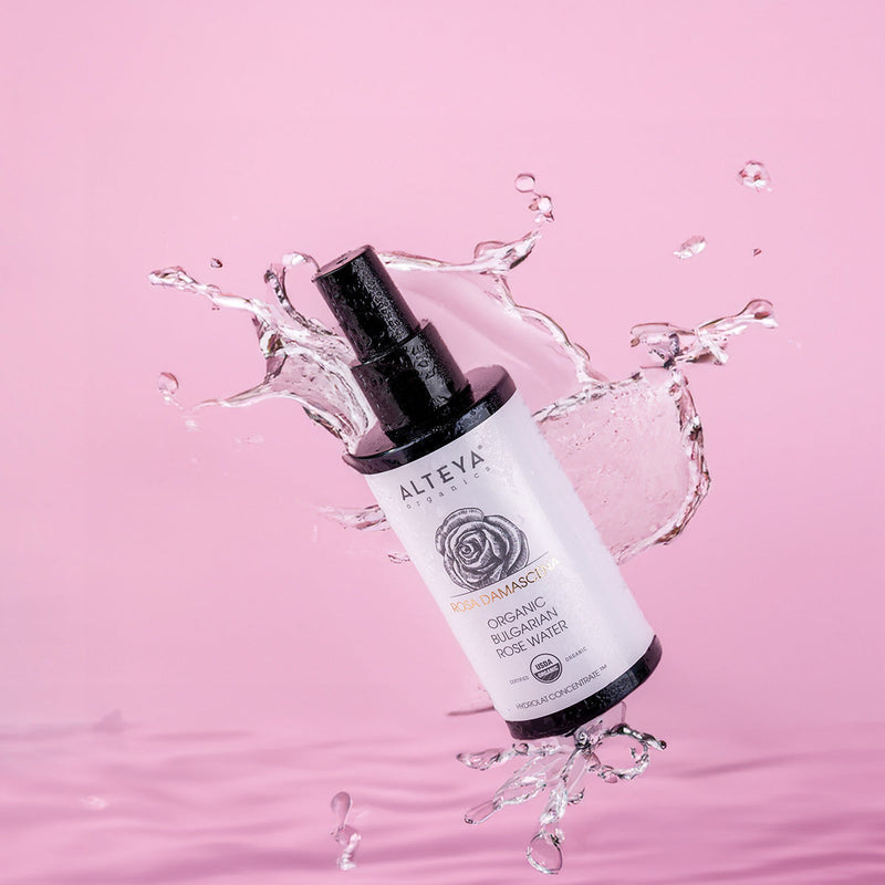 Alteya Organics Organic Bulgarian Rose Water 100 ml - Violet Glass Spray Bottle 4