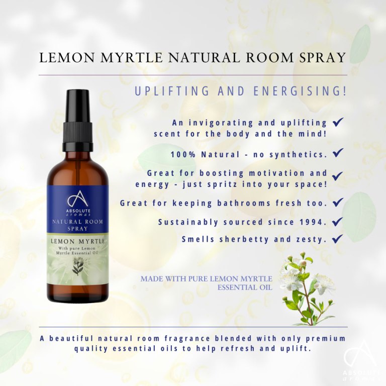 Absolute Aromas Lemon Myrtle Natural Room Spray 5