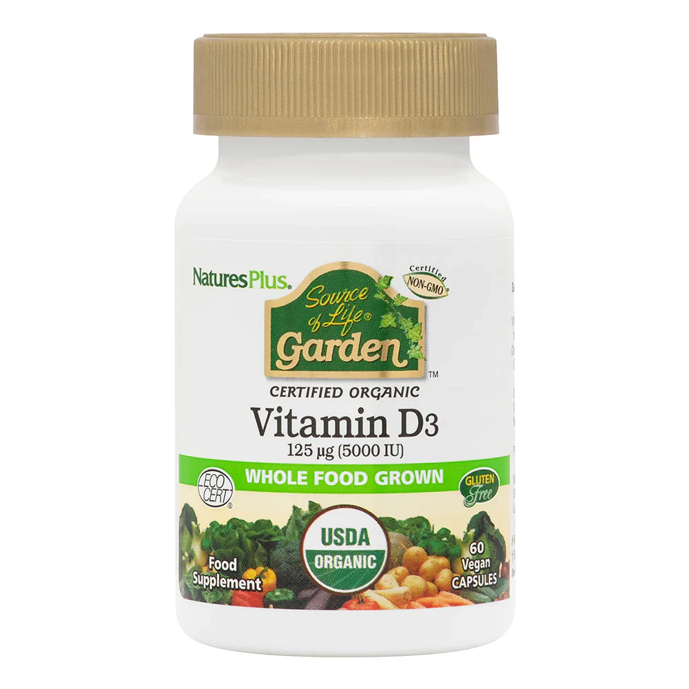 NaturesPlus Source of Life® Garden Vitamin D3 5000IU 60 Capsules image 0