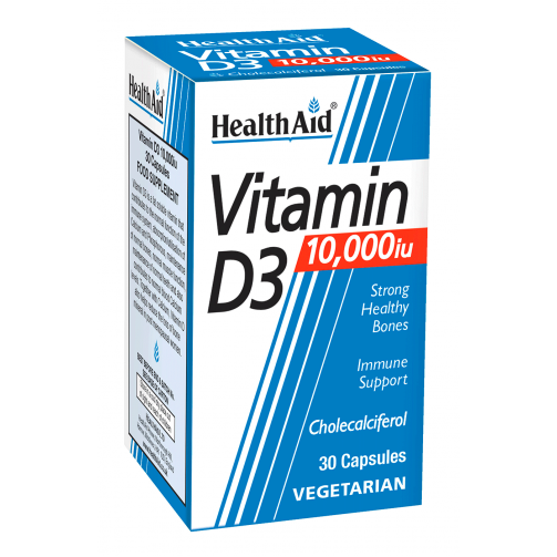 HealthAid Vitamin D3 10,000iu 30's Vegicaps image 0