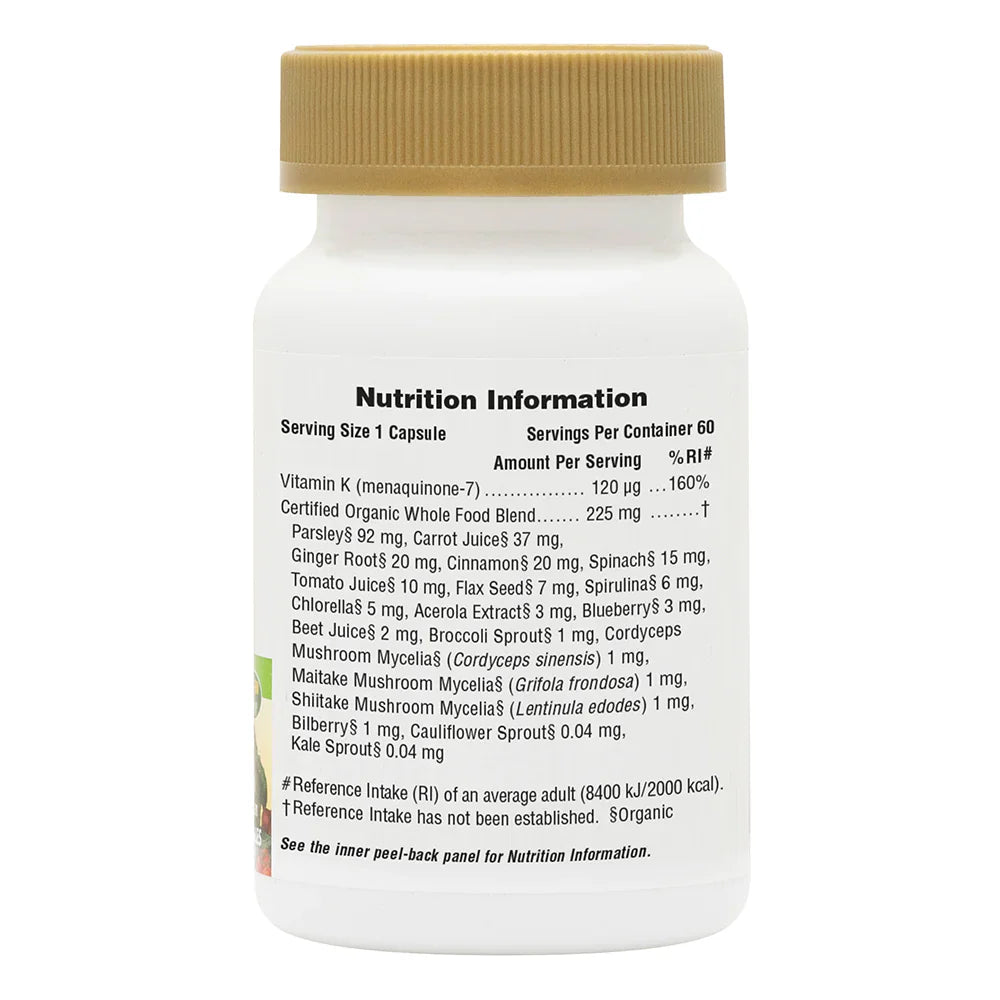NaturesPlus Source of Life® Garden Vitamin K2 120mcg 60 Capsules image 1