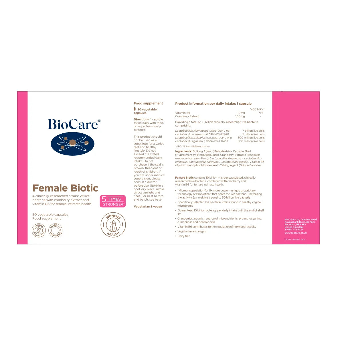 BioCare Female Biotic 30 Capsules image 1