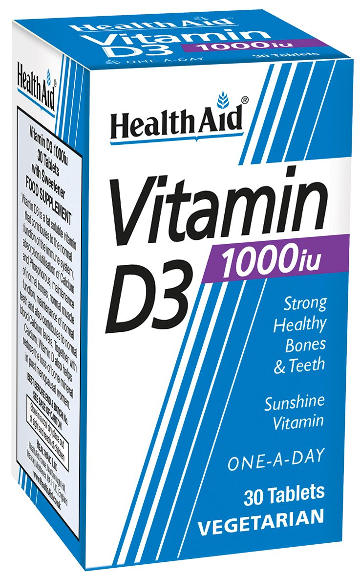 HealthAid Vitamin D3 1000iu Tablets - 30 tablets image