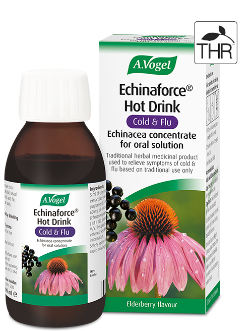 A.Vogel Echinaforce Hot Drink Cold & Flu Echinacea concentrate for oral solution with Elderberry for the relief of cold and flu symptoms, 100ml