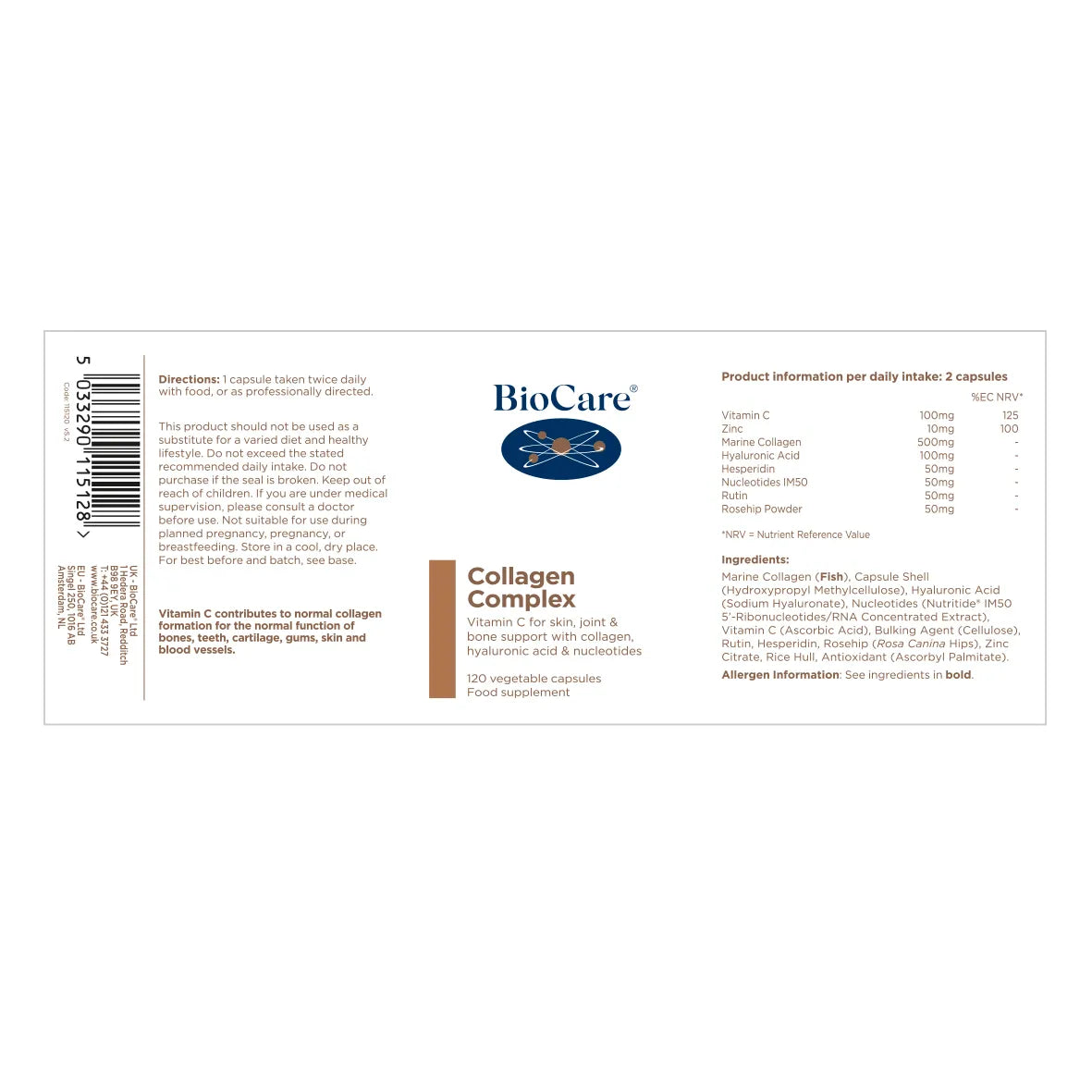 BioCare Collagen Complex Capsules image 1