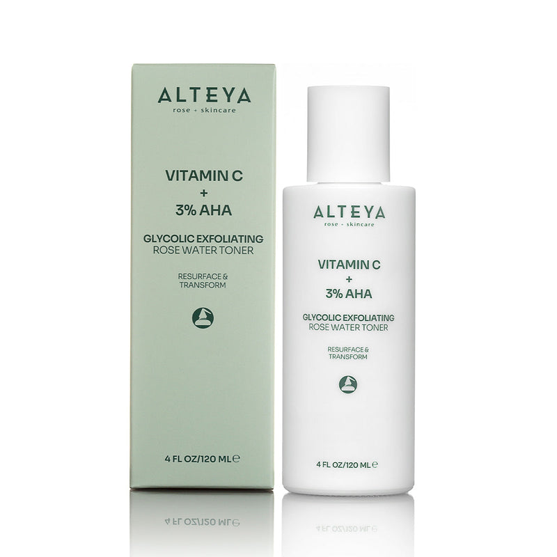Alteya Organics Glycolic Exfoliating Rose Water Toner (vitamin C + 3% Aha)