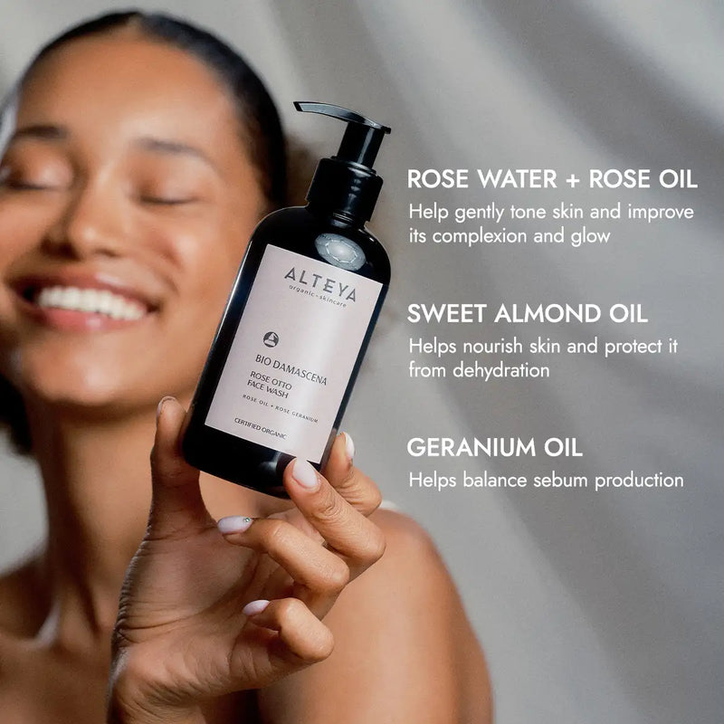 Alteya Organics Bio Damascena Organic Rose Otto Face Wash 250ml 4