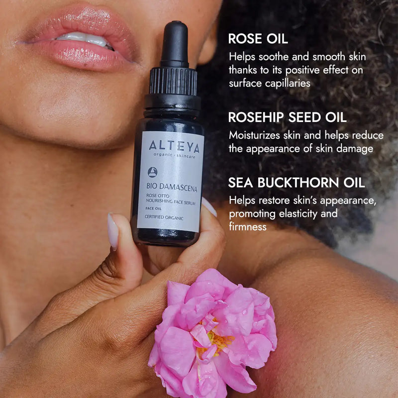 Alteya Organics Bio Damascena Organic Rose Otto Nourishing Face Serum 4