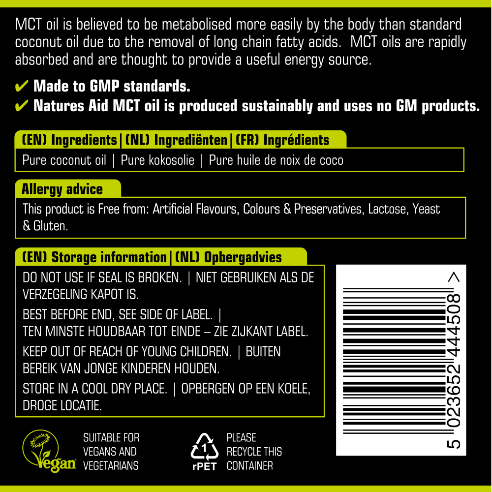 Natures Aid 100% Pure MCT Oil 3