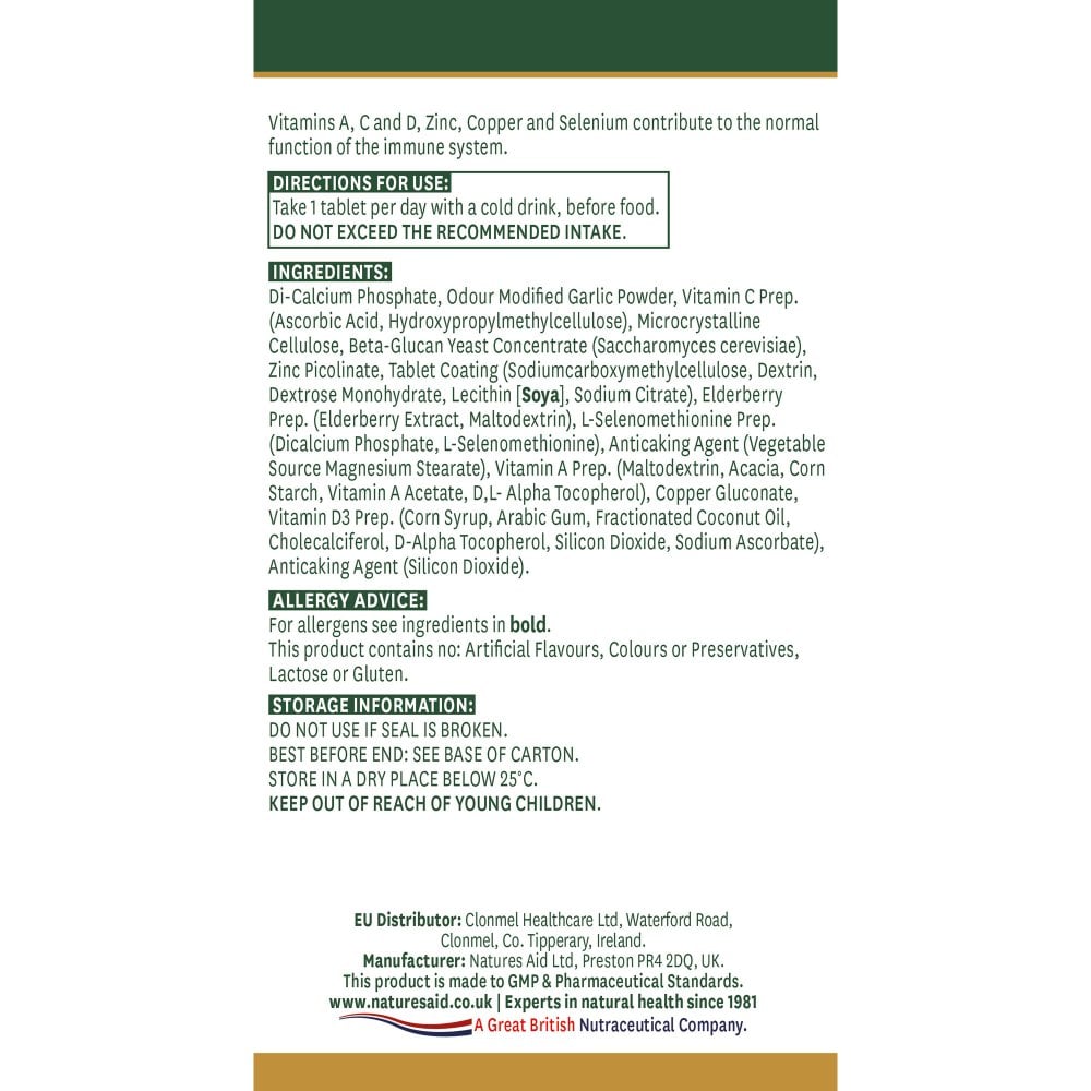 Natures Aid Beta-Glucans Immune Support+