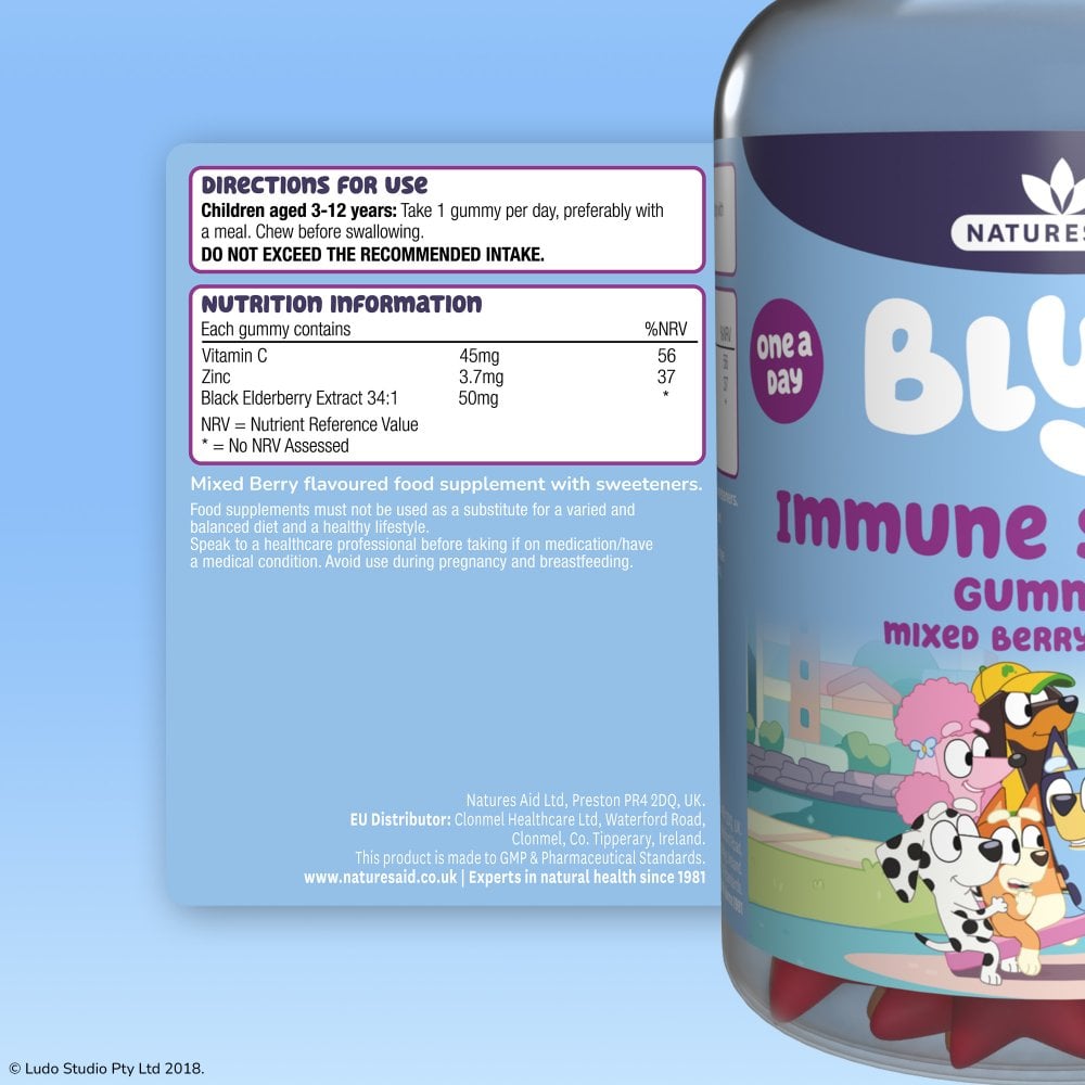 Natures Aid Bluey Immune Support Gummies 3