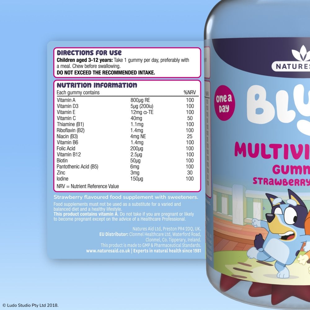 Natures Aid Bluey Multivitamin Gummies 3