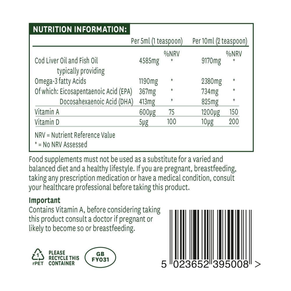 Natures Aid Cod Liver Oil Liquid 3