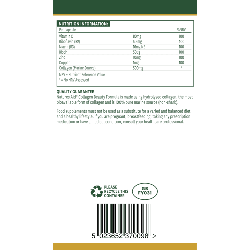 Natures Aid Collagen Beauty Formula 3