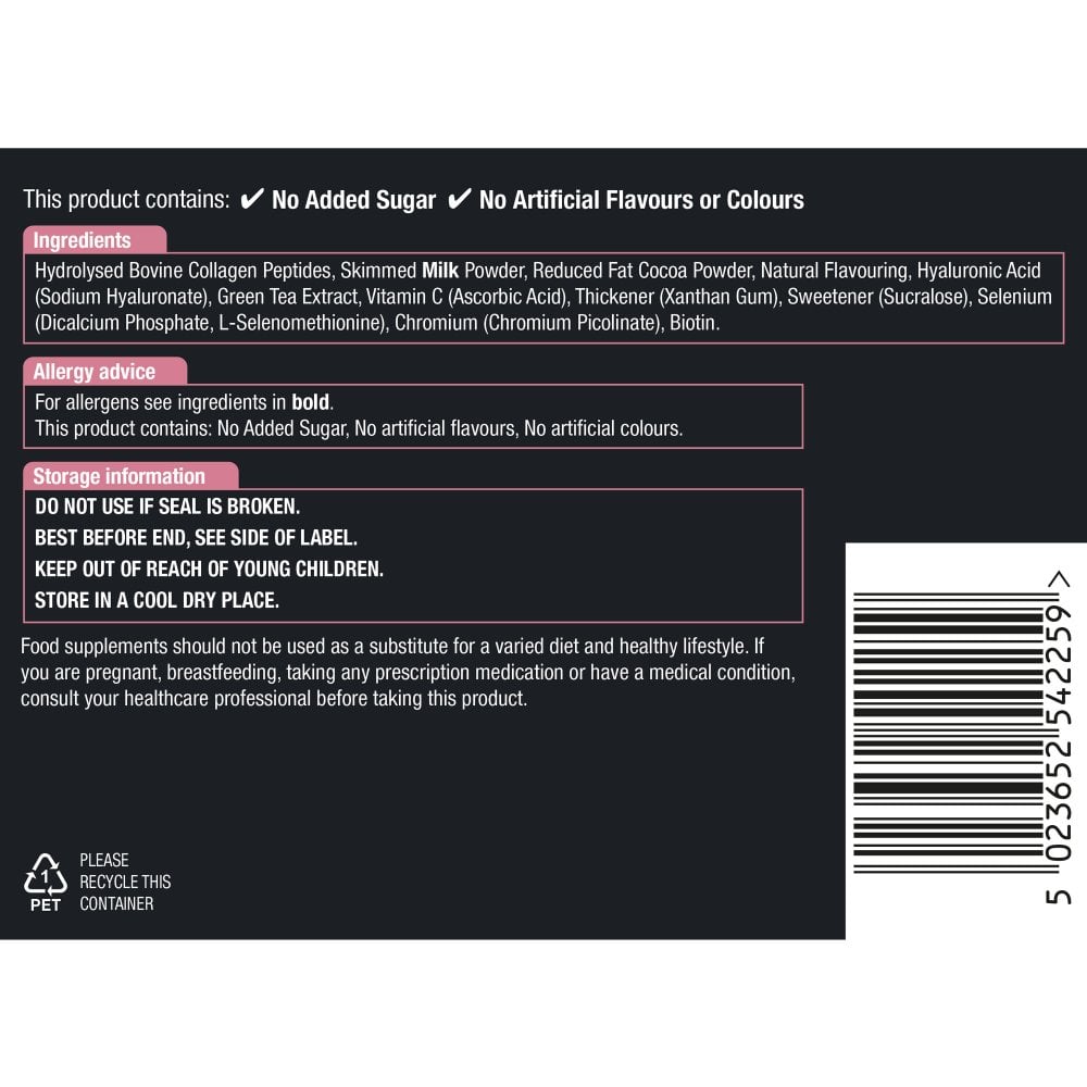 Natures Aid Collagen Shake Powder 8000mg - Chocolate 225g 3