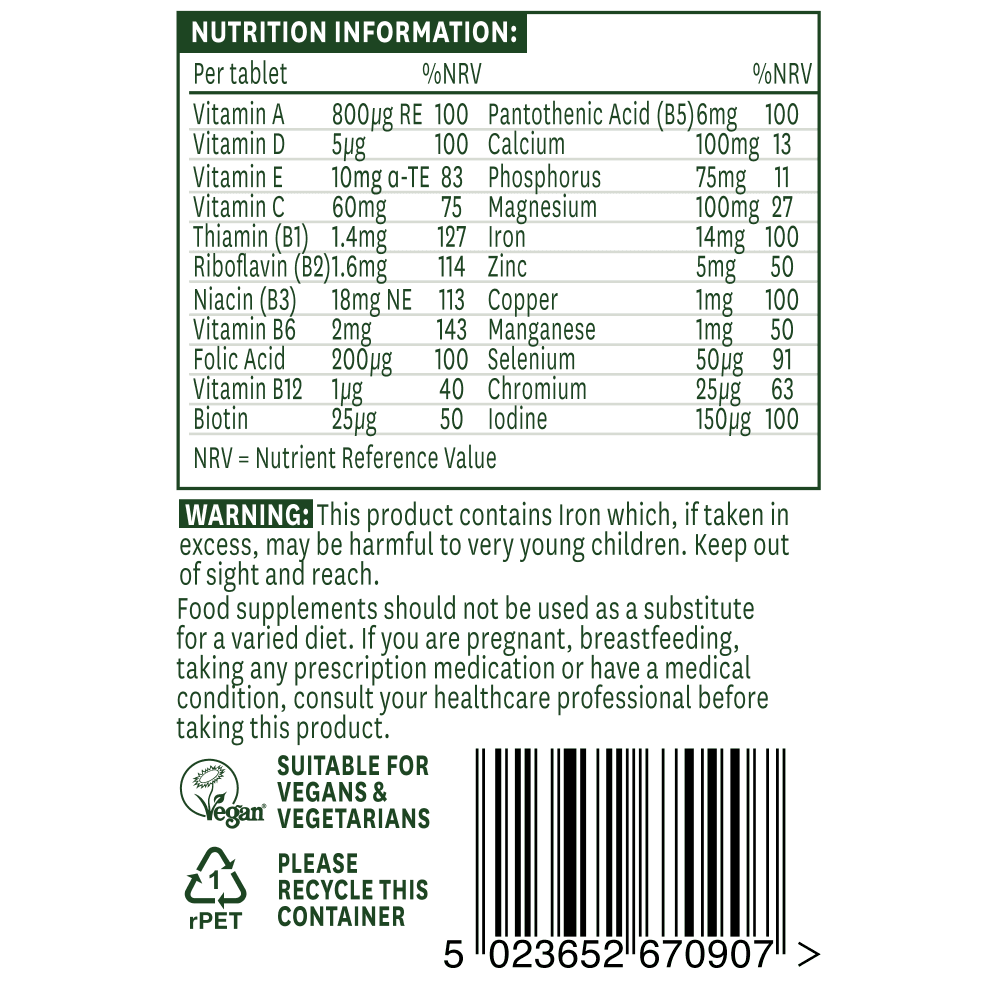 Natures Aid Complete Multi-Vitamins & Minerals 3