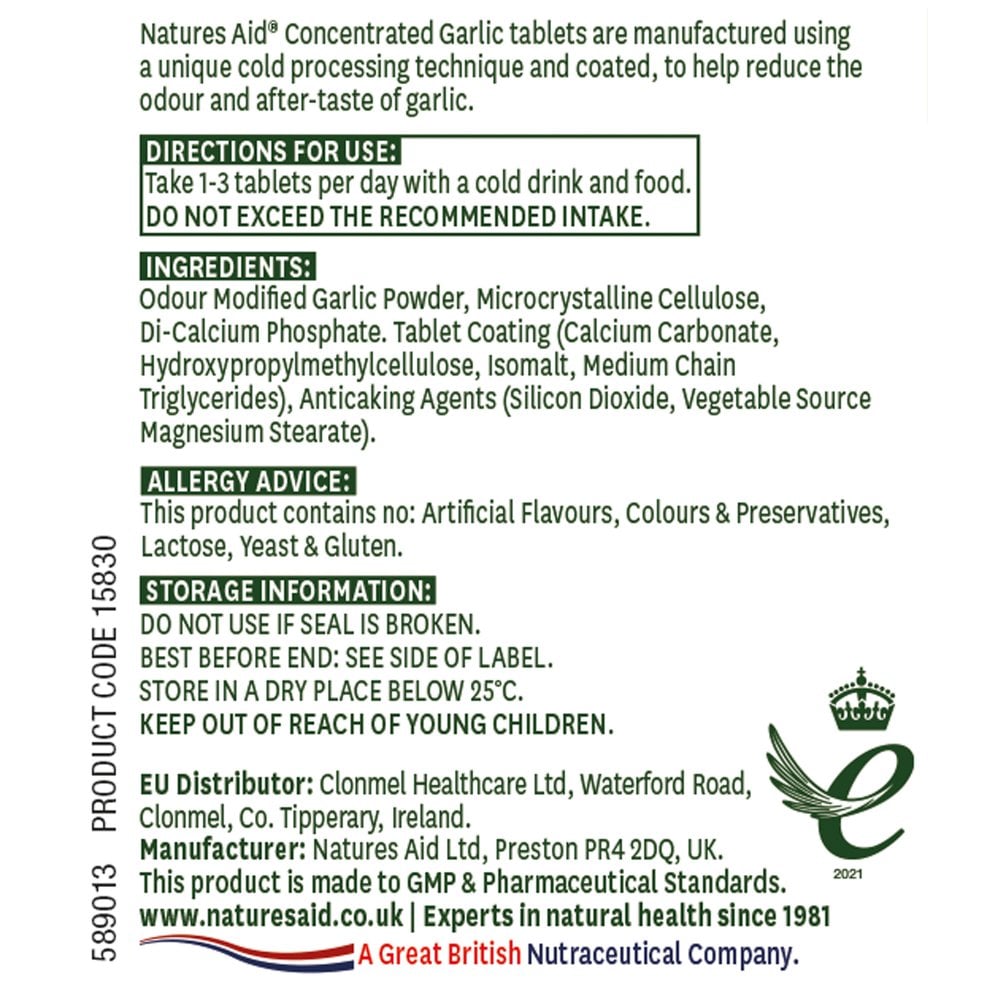 Natures Aid Concentrated Garlic