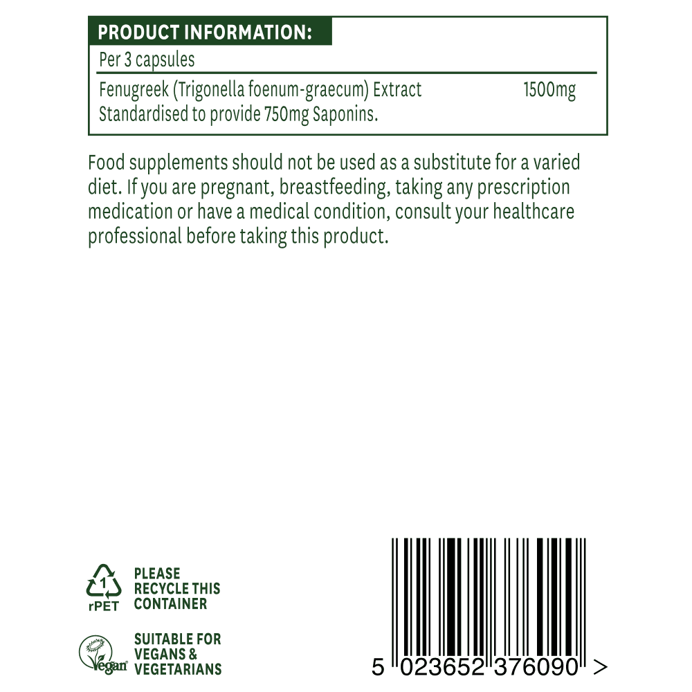 Natures Aid Fenugreek 500mg 3