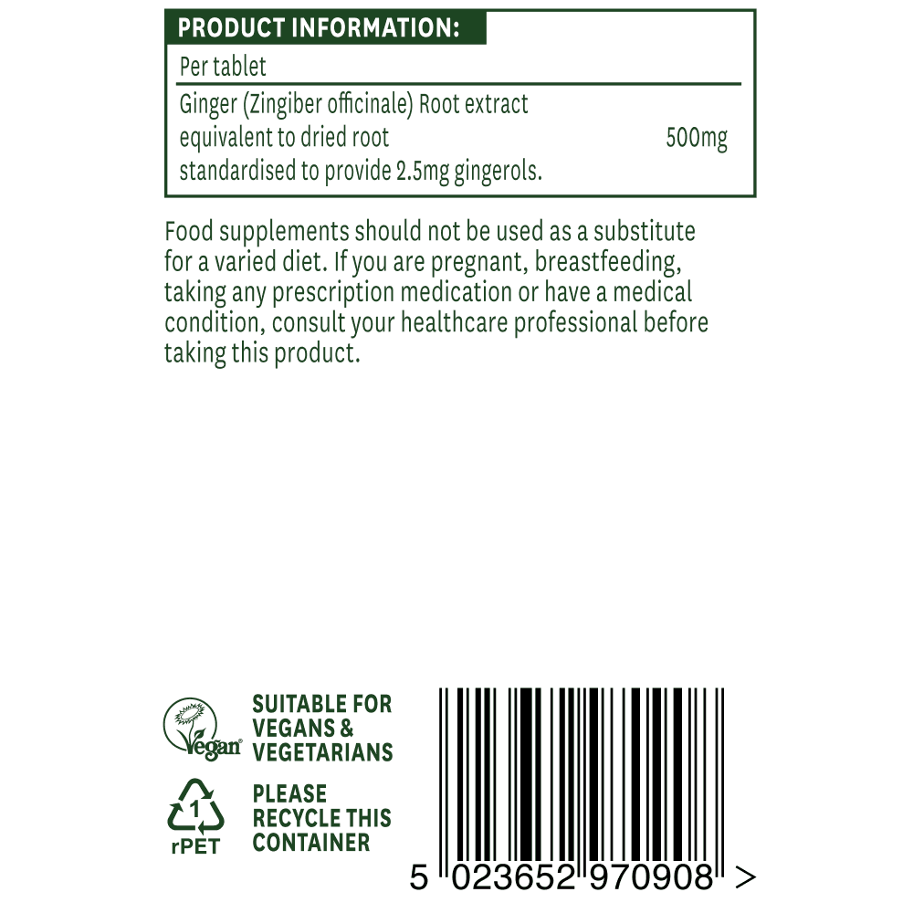 Natures Aid Ginger Root 500mg 3