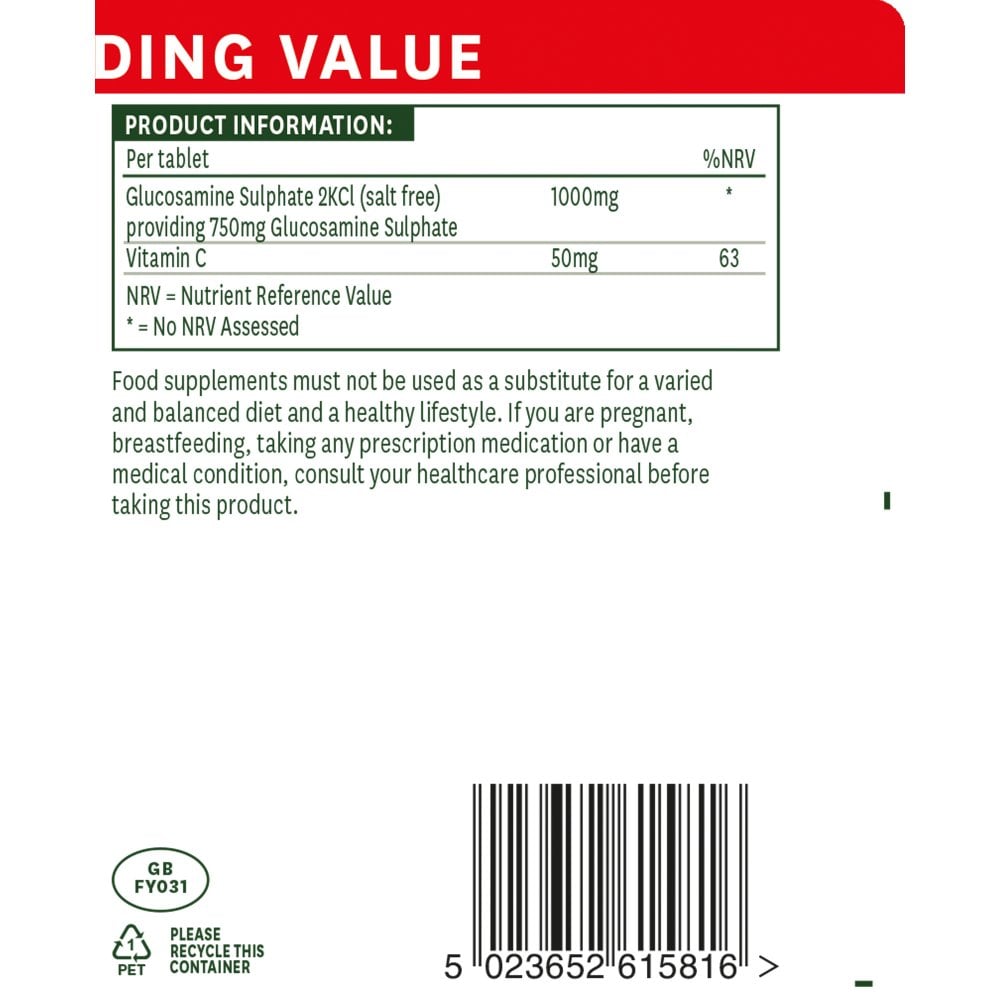Natures Aid Glucosamine Sulphate 1000mg 3