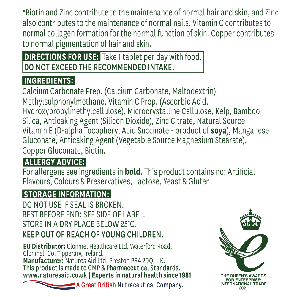 Natures Aid Hair, Skin and Nails Formula 3