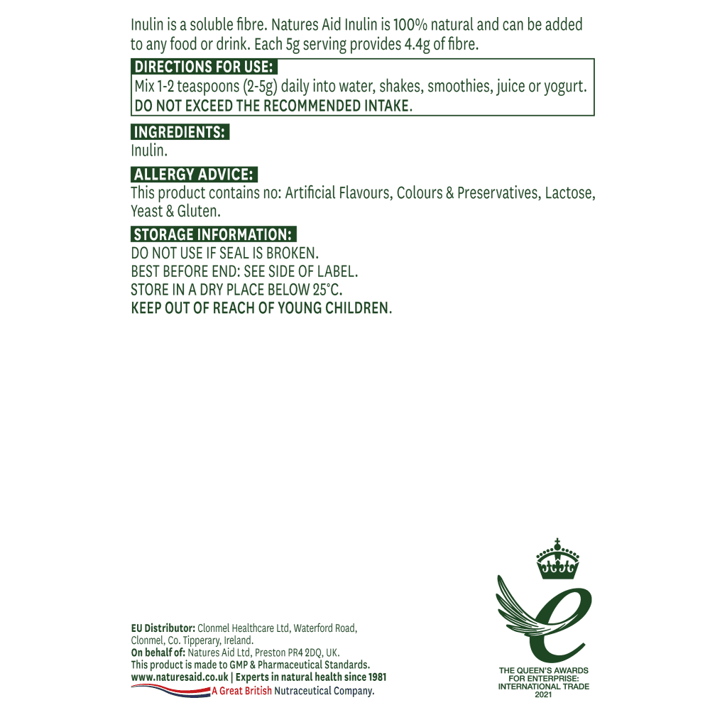 Natures Aid Inulin Powder 2