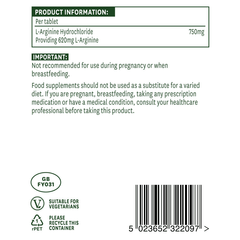 Natures Aid L-Arginine HCl 3