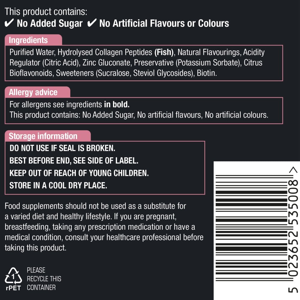 Natures Aid Marine Collagen Liquid 5000mg - Tropical 500ml 3