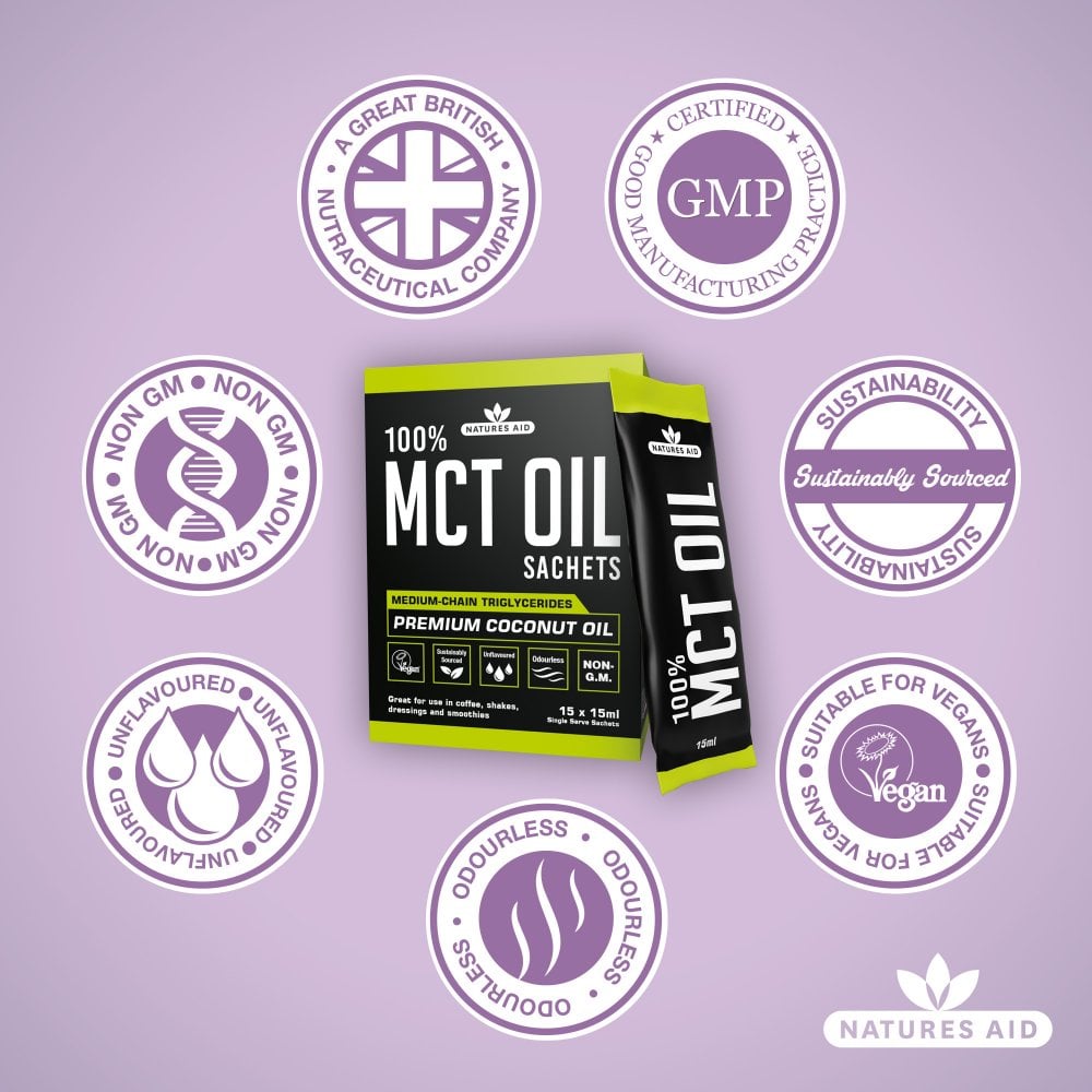 Natures Aid MCT Oil 15 x 15ml Sachets 3