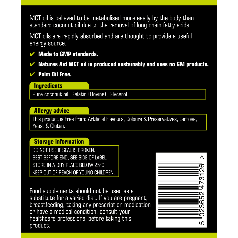 Natures Aid MCT Oil Capsules 3