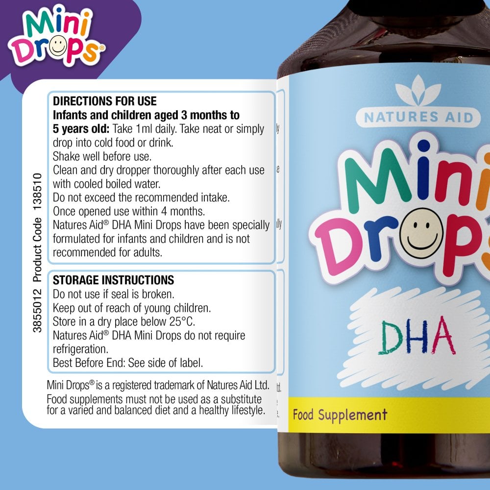 Natures Aid Mini Drops DHA (Omega-3) 4