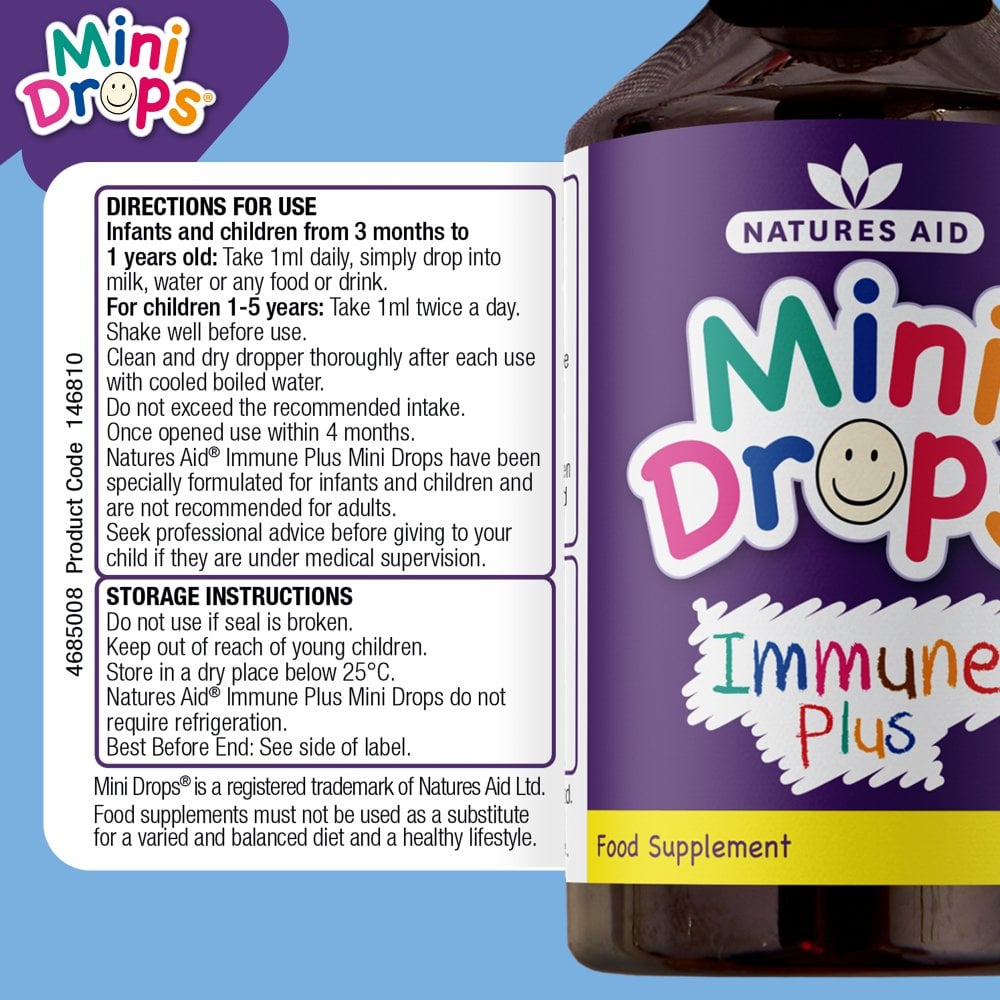 Natures Aid Mini Drops Immune Plus 4