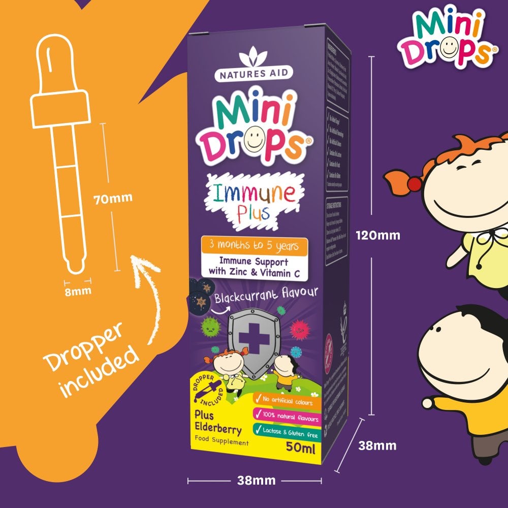 Natures Aid Mini Drops Immune Plus 6