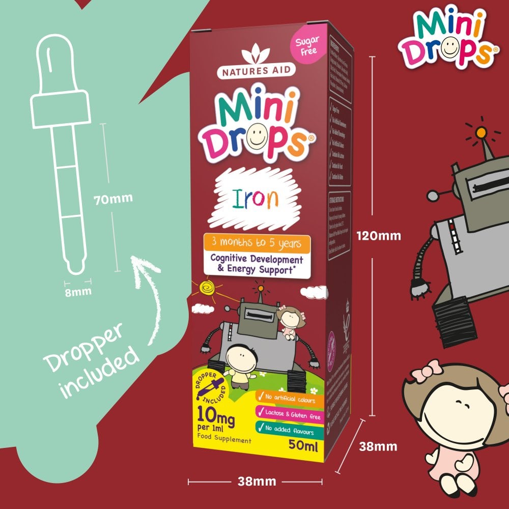 Natures Aid Mini Drops Iron 6