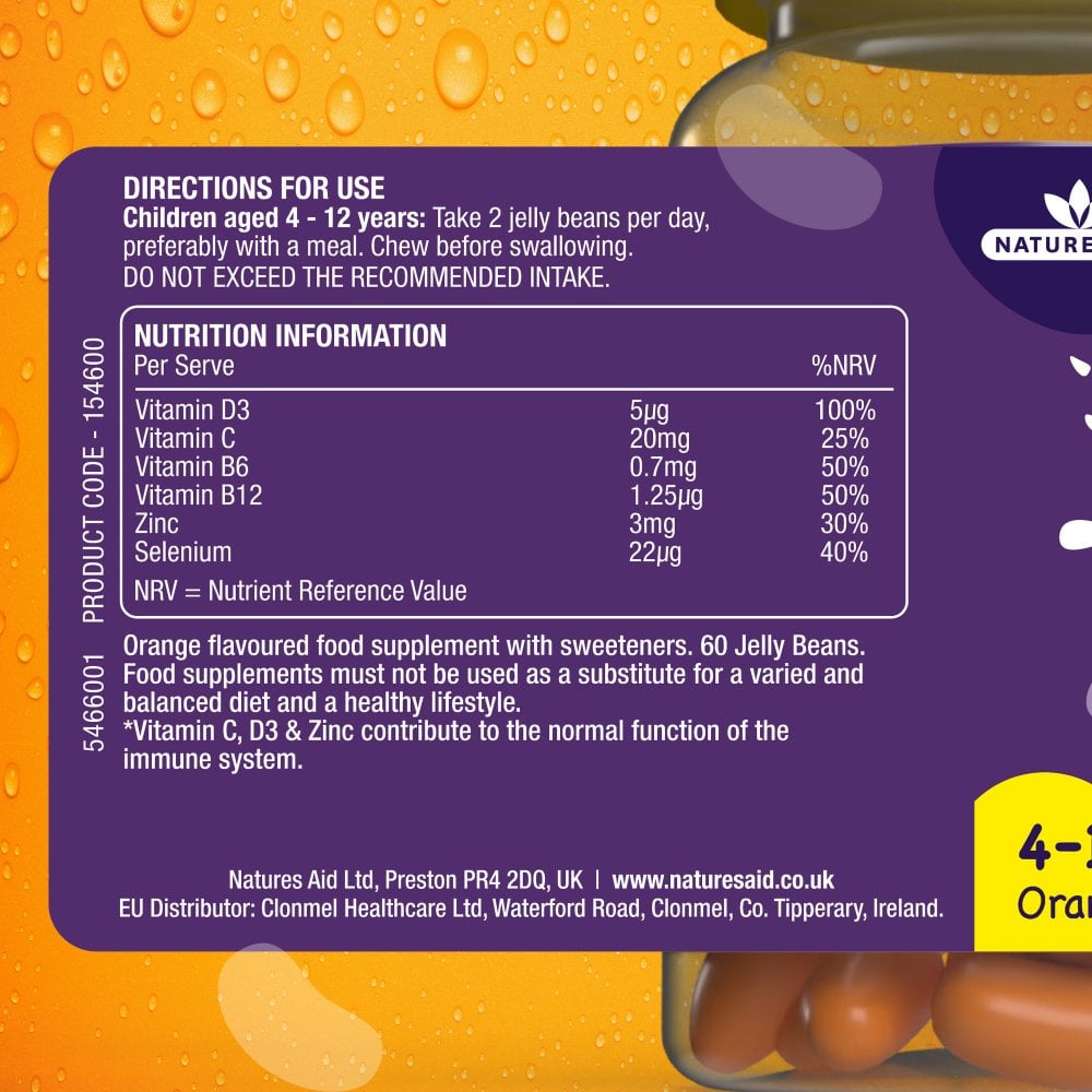 Natures Aid Mini Drops Jelly Beans Immune 3