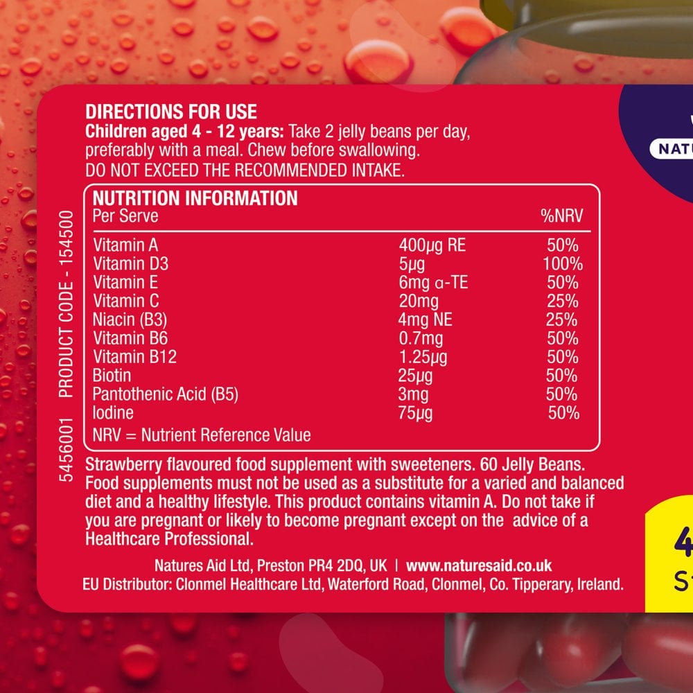 Natures Aid Mini Drops Jelly Beans Multivitamin 3