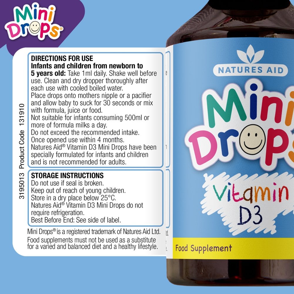 Natures Aid Mini Drops Vitamin D 4