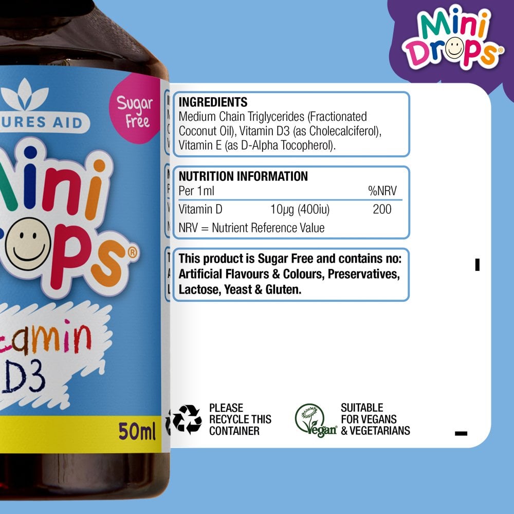 Natures Aid Mini Drops Vitamin D 5