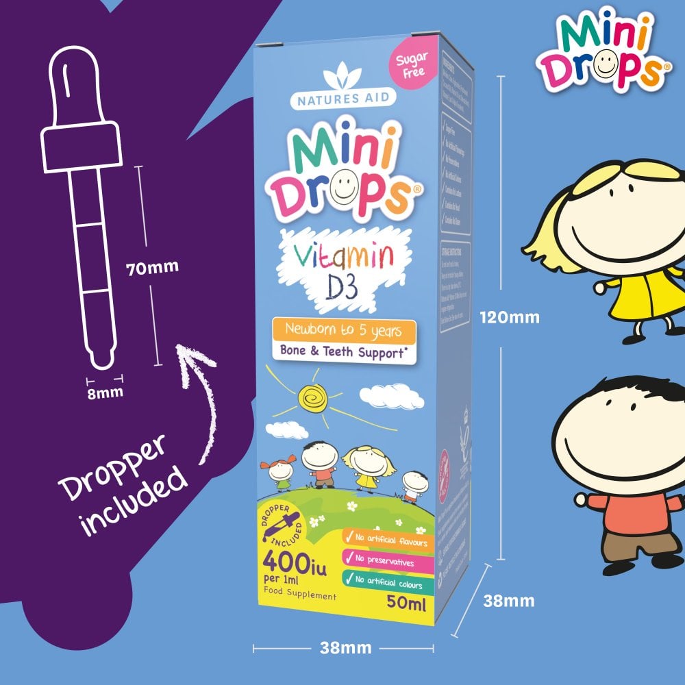 Natures Aid Mini Drops Vitamin D 6