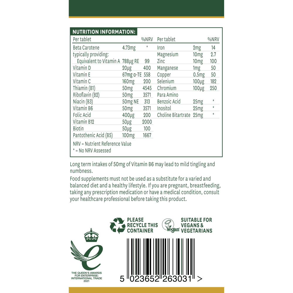Natures Aid Quantum Multi-Vitamins & Minerals 3