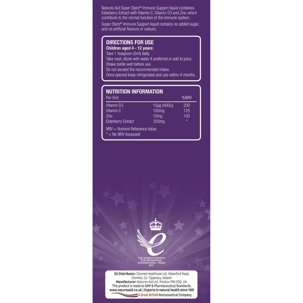 Natures Aid Super Stars Immune Support 150ml 4