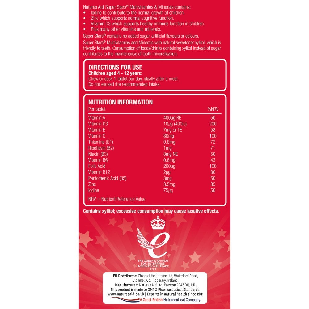 Natures Aid Super Stars Multivitamin 4