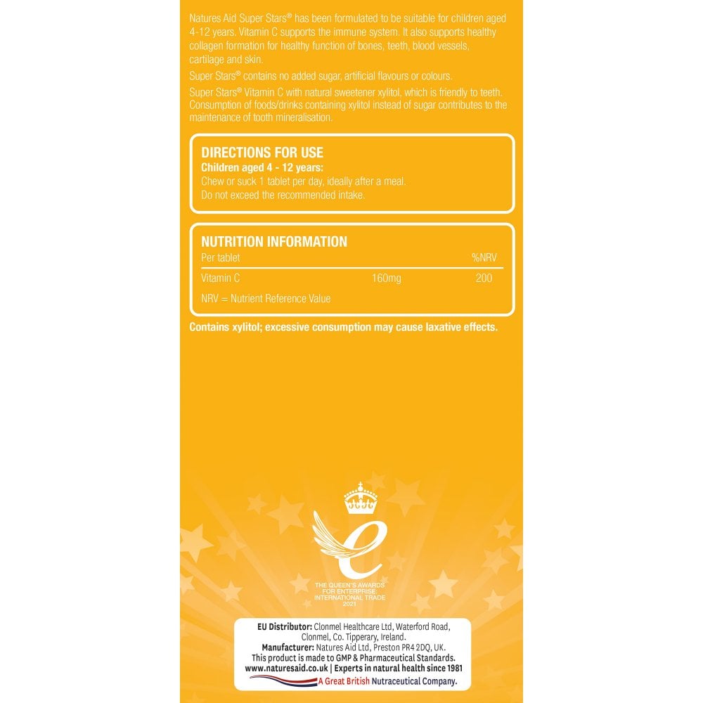Natures Aid Super Stars Vitamin C 4