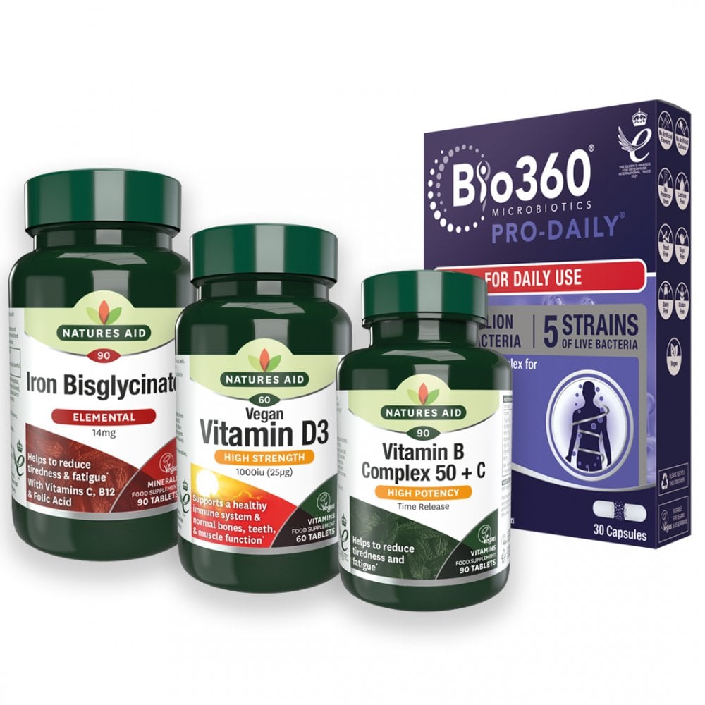 Natures Aid Vegan Essentials Bundle 1